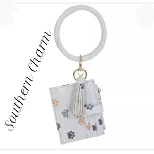 Paw Prints 3-In-1 Bracelet, Key Ring, and Wallet
